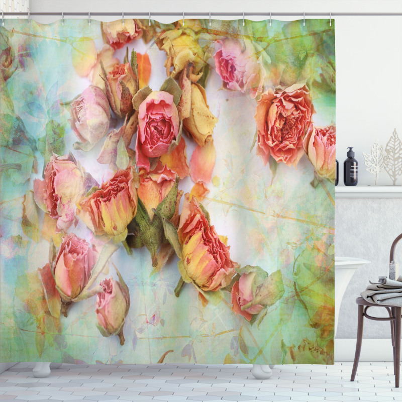 Dried Petals Nostalgia Shower Curtain