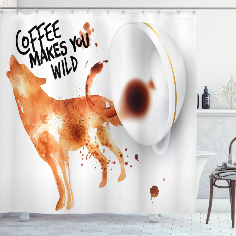 Howling Wolf Shower Curtain