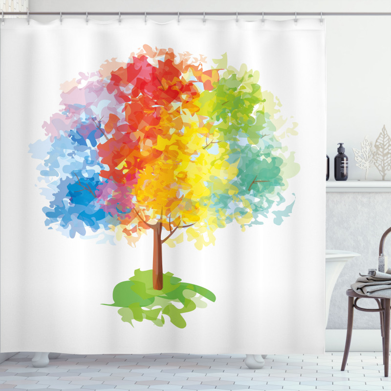 Abstract Tree Nature Shower Curtain