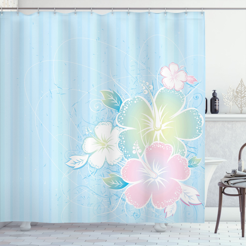 Hibiscus Exotic Plant Shower Curtain