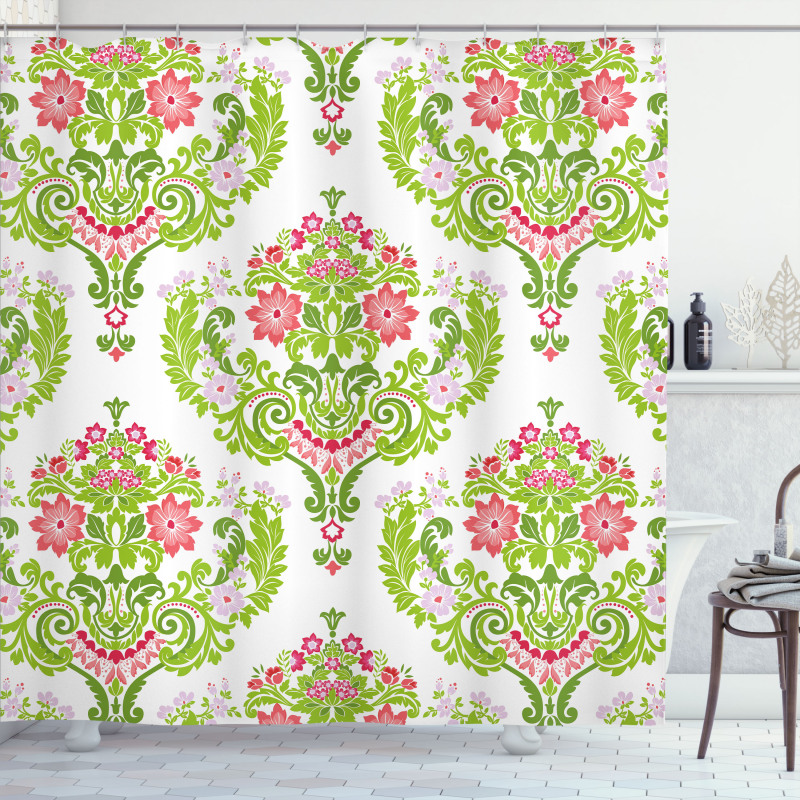 Green Foliage Eastern Shower Curtain