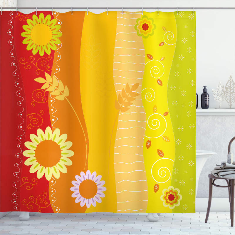 Wheat Farm House Theme Shower Curtain