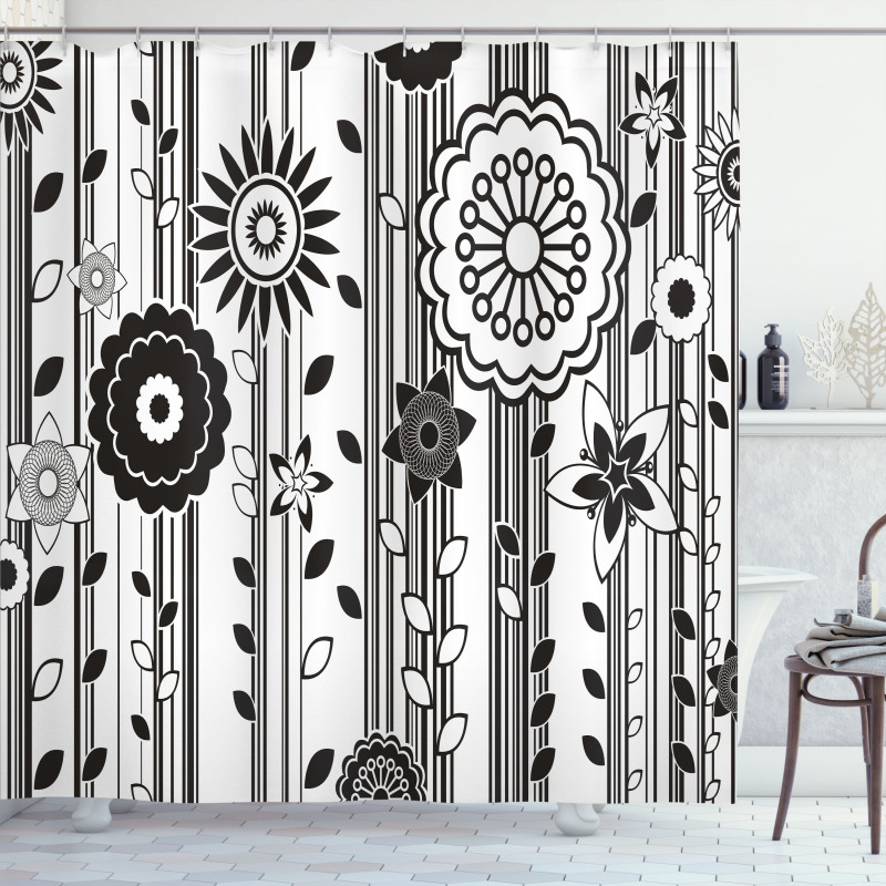 Funky Blossoms Shower Curtain