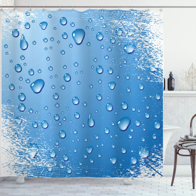 Realistic Water Bubbles Shower Curtain
