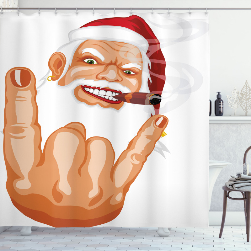 Rocker Santa Claus Shower Curtain