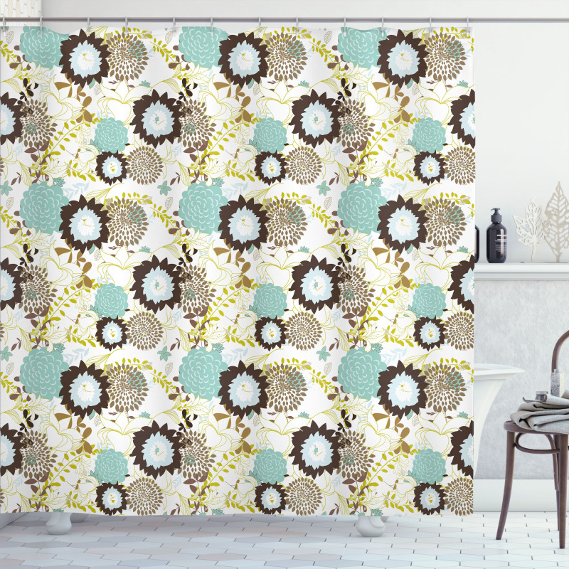 Abstract Ornate Flower Shower Curtain