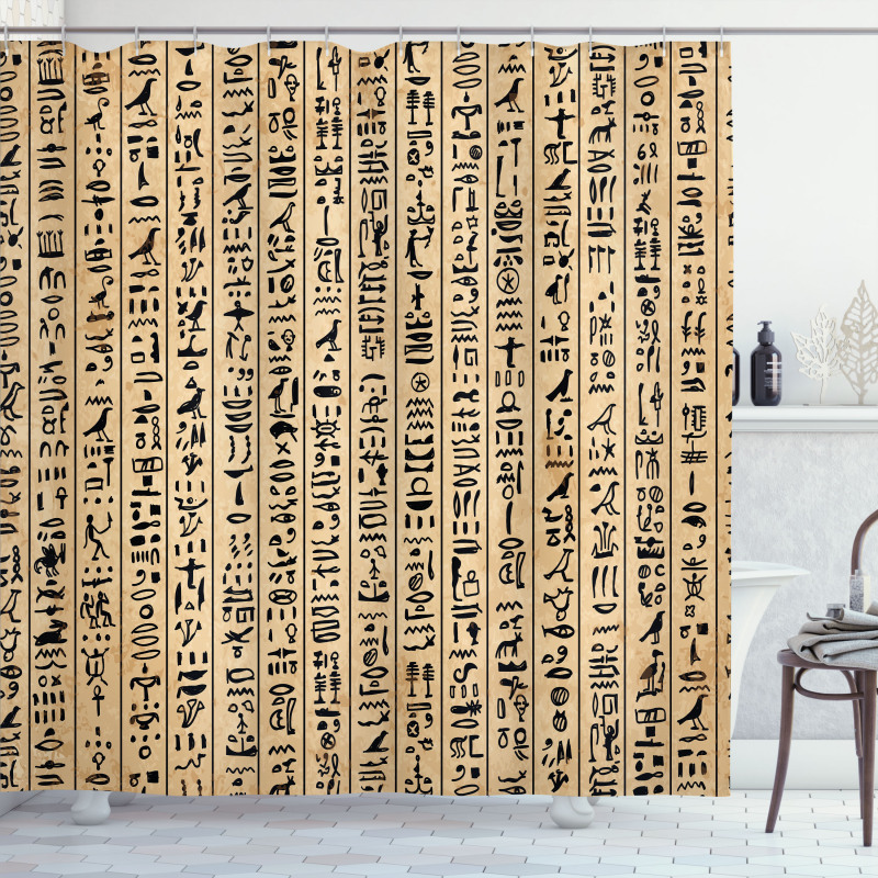 Ancinet Hieroglyphs Shower Curtain