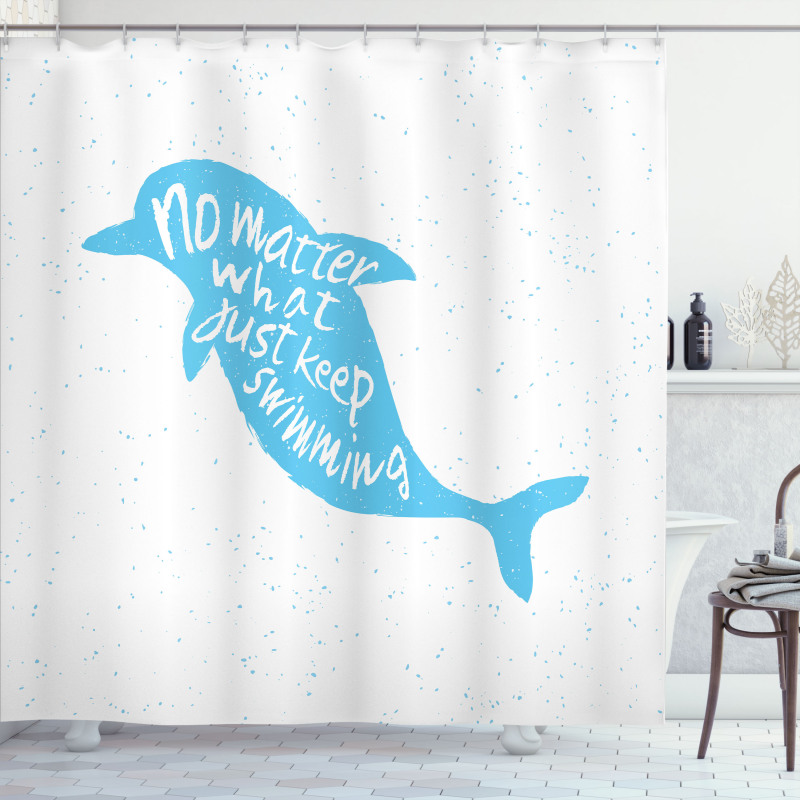 Hand Drawn Sea Mammal Shower Curtain