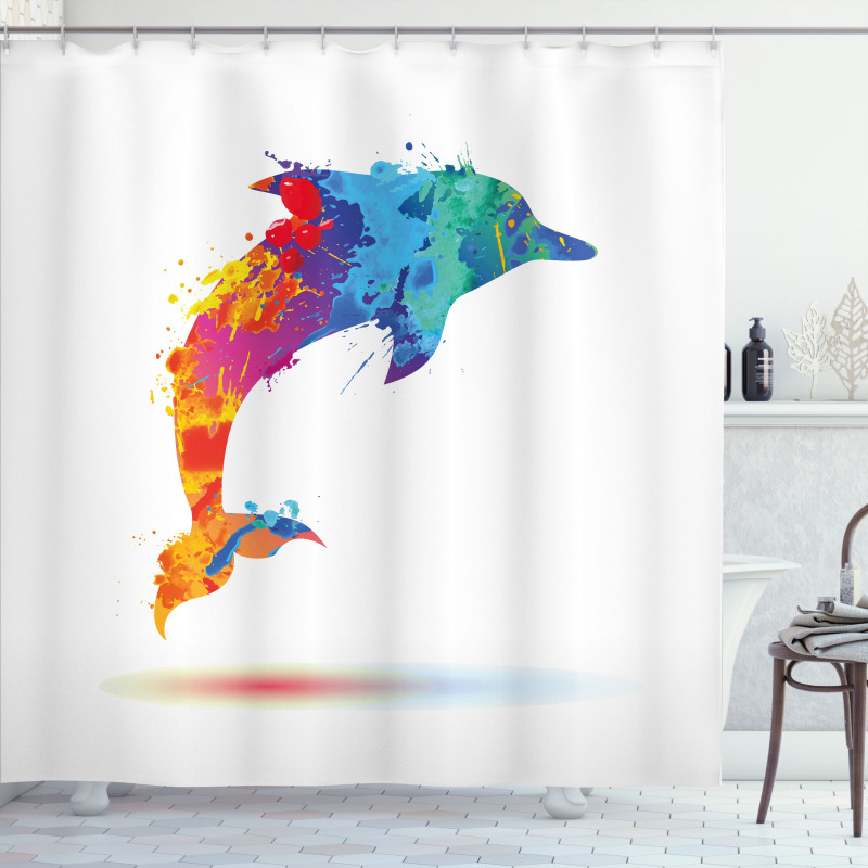 Vibrant Ocean Mammal Shower Curtain