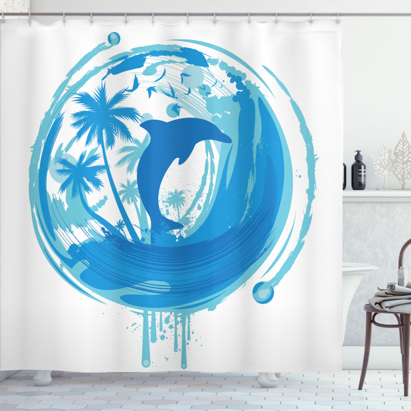 Maritime Style Exotic Shower Curtain