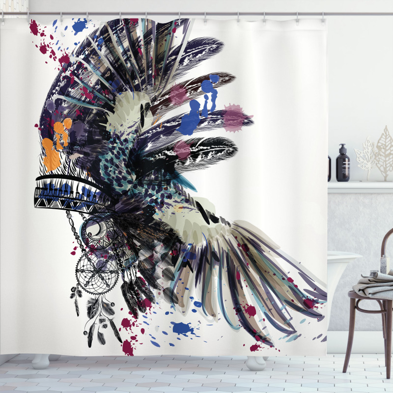 Boho Fashion Theme Shower Curtain