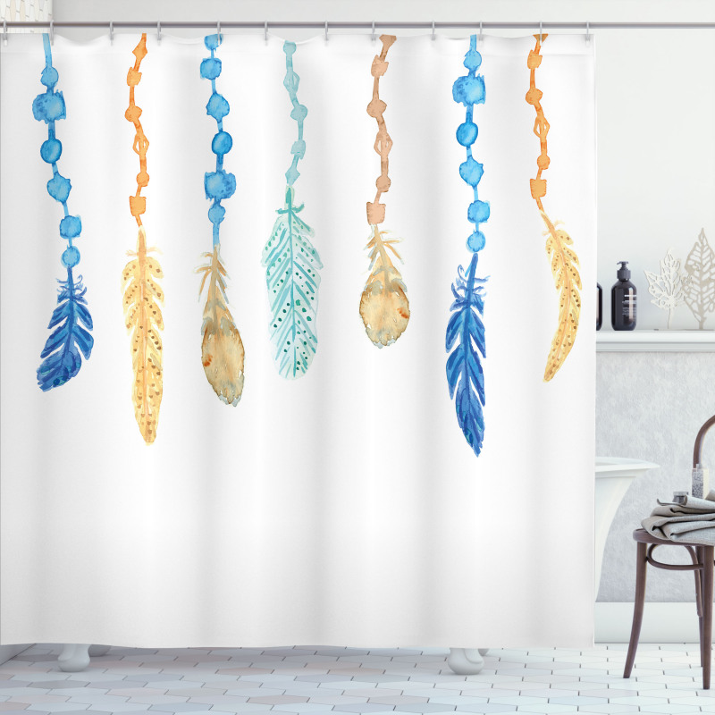 Colorful Bird Design Shower Curtain