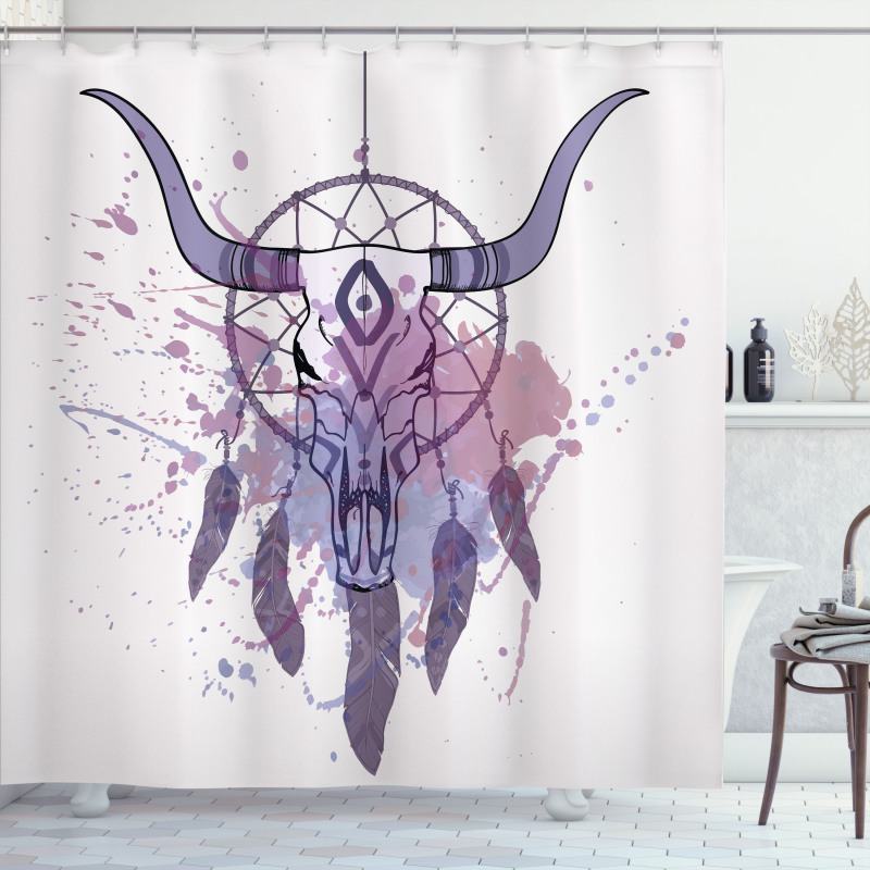 Dreamcatcher in Watercolor Shower Curtain