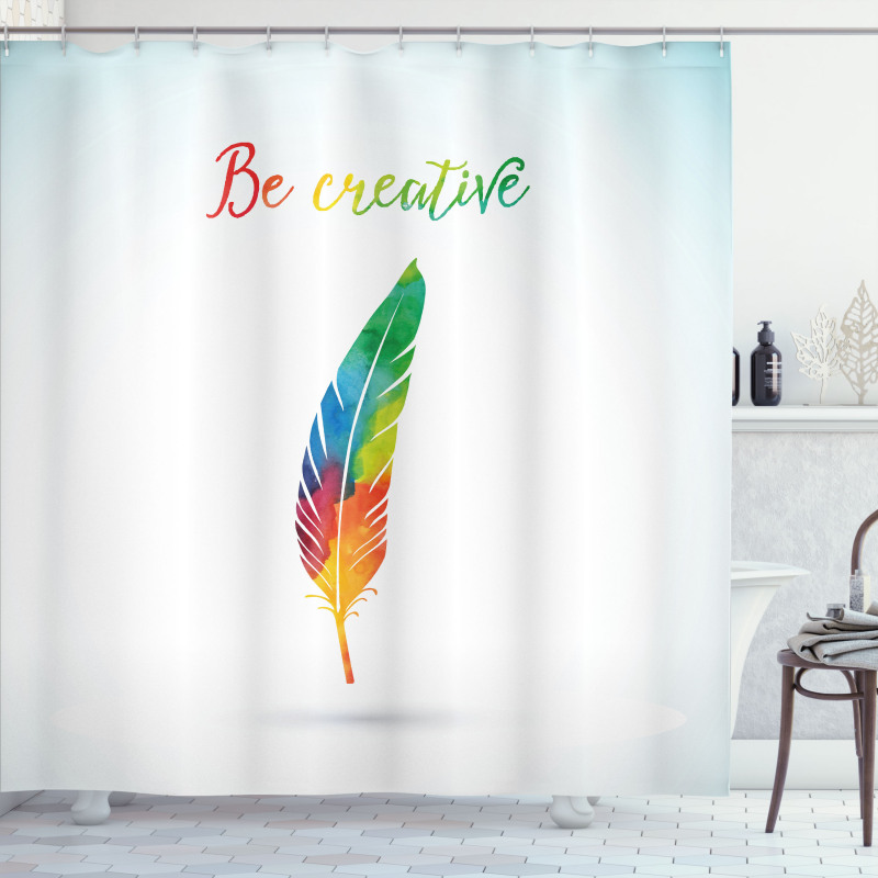 Rainbow Quill Creative Shower Curtain