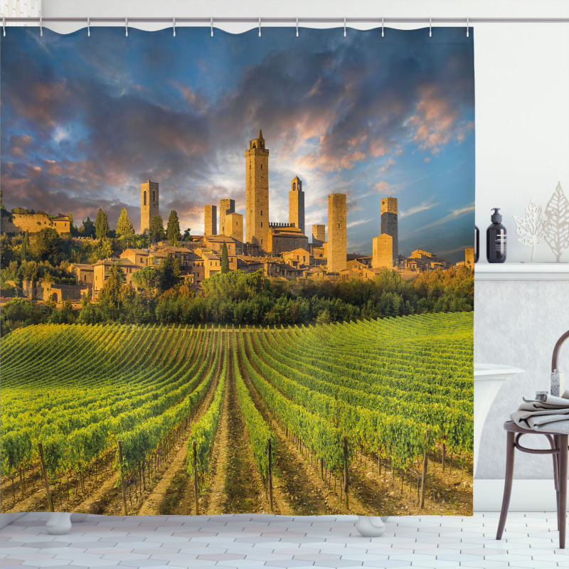 San Gimignano Vineyards Shower Curtain