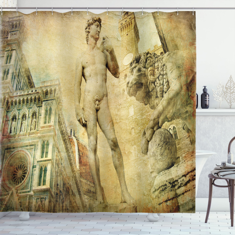 Florence Collage Shower Curtain