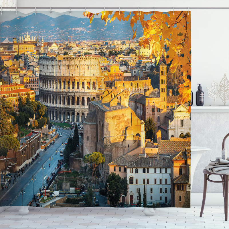 Colosseum View in Rome Shower Curtain