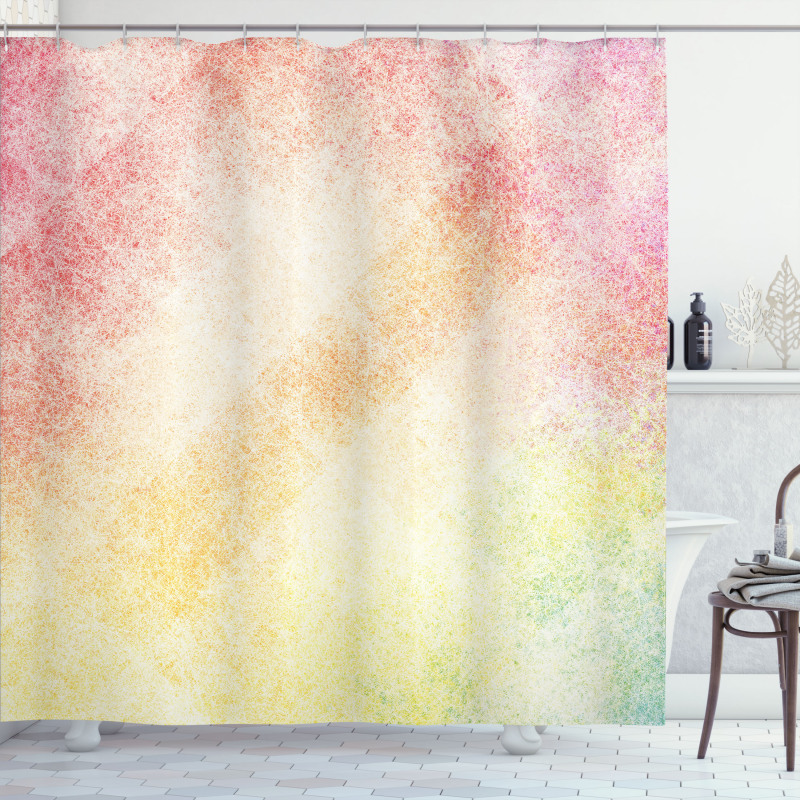 Vibrant Grunge Abstract Shower Curtain