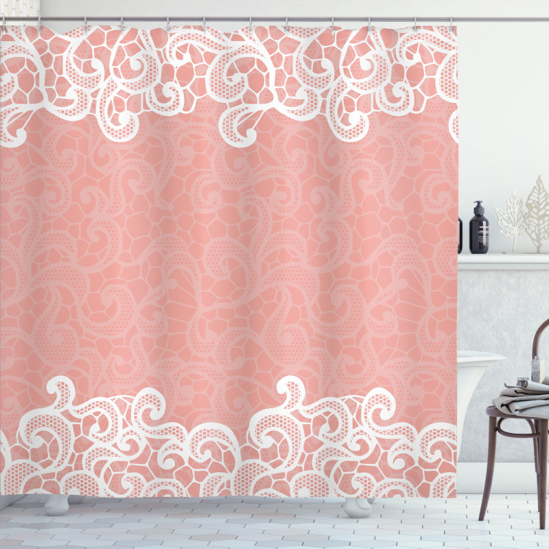 Laces Design Ornamental Shower Curtain