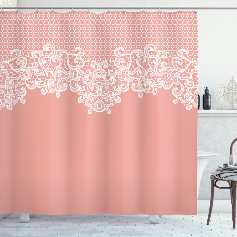 Floral Wedding Theme Shower Curtain