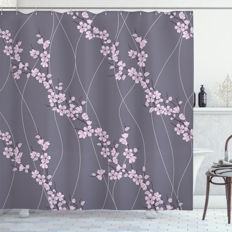 Japanese Sakura Shower Curtain
