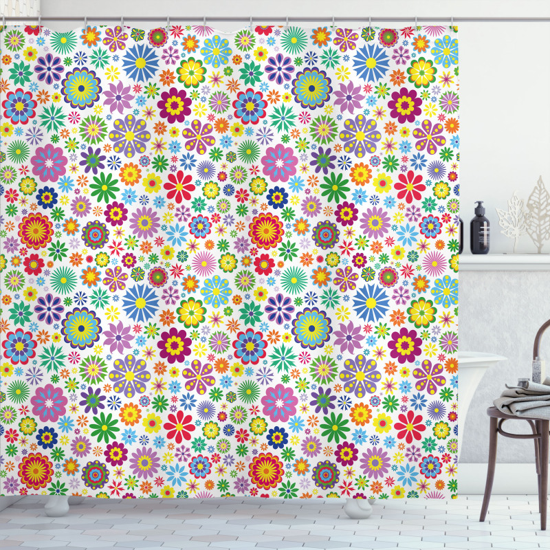 Hippie Cheerful Shower Curtain