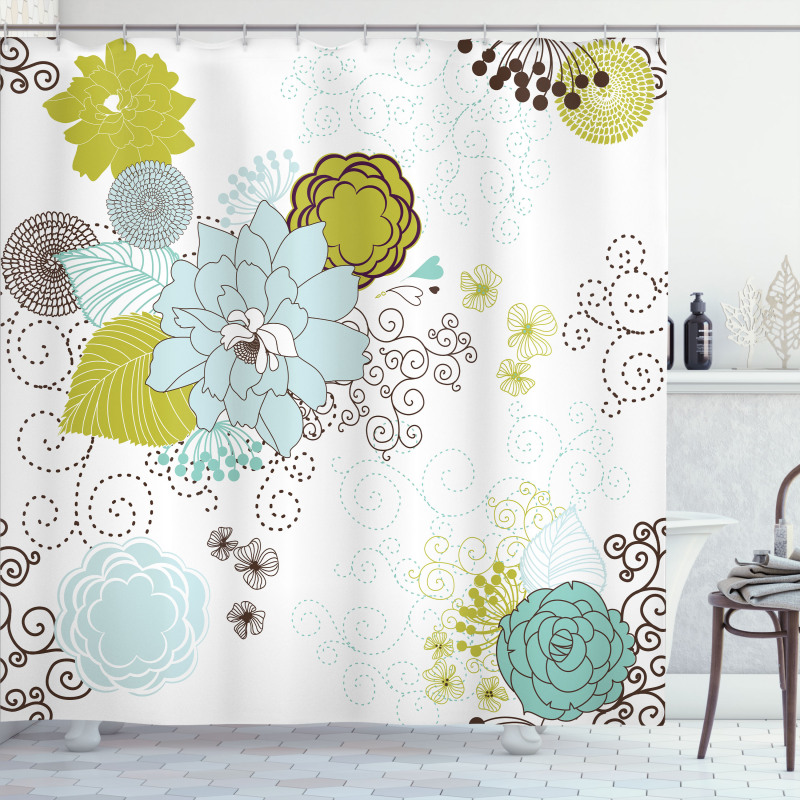 Pastel Romantic Ornament Shower Curtain