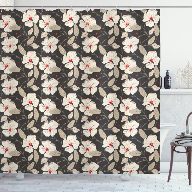 Poppy Flowers Nature Shower Curtain