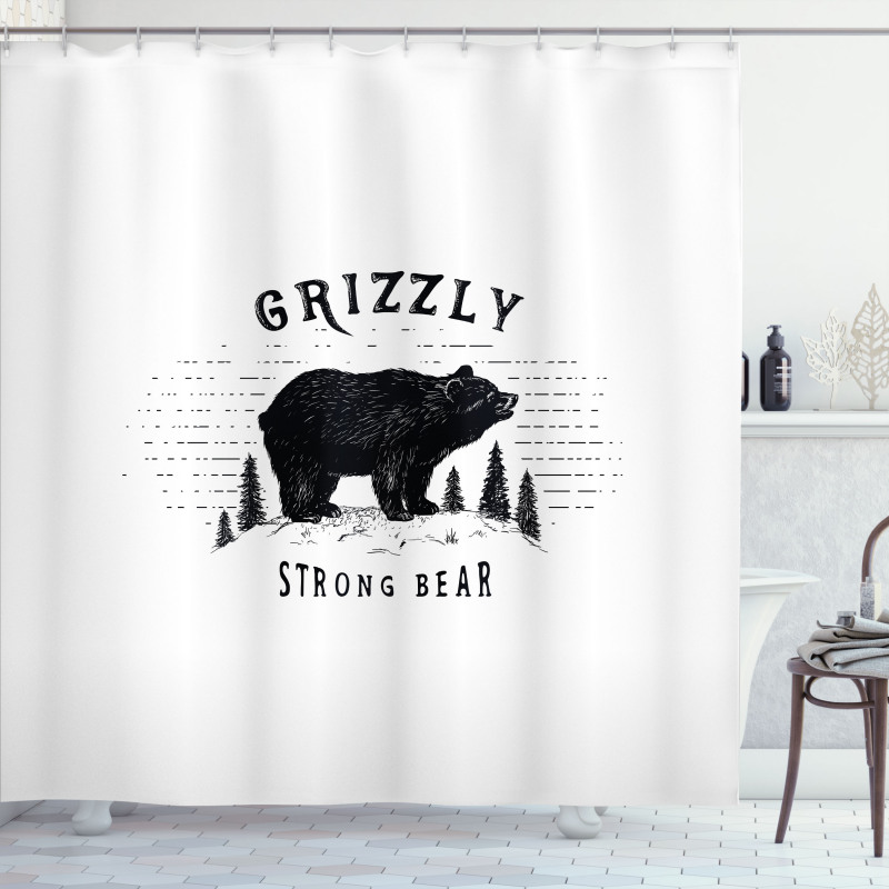 Strong Wild Animal Forest Shower Curtain