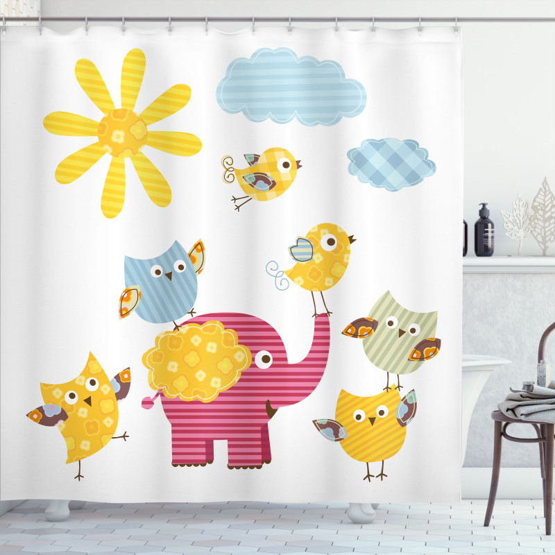 Colorful Birds Shower Curtain