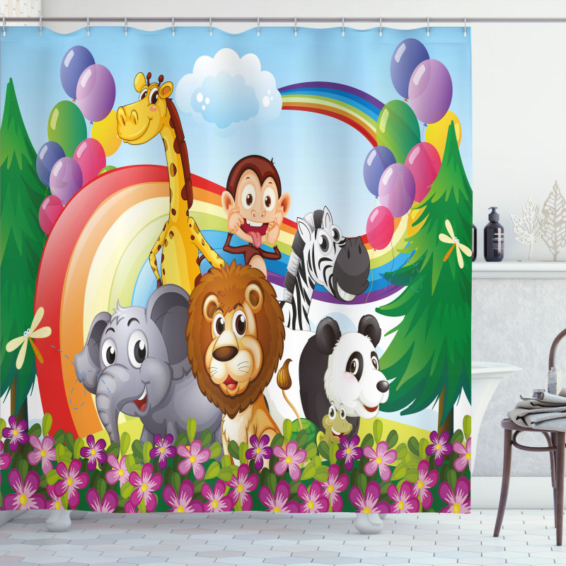 Animals at the Hilltop Shower Curtain