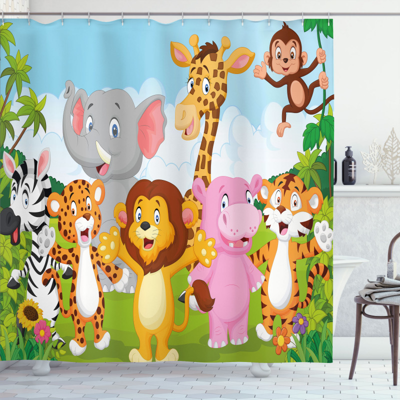 Comic Savannah Shower Curtain