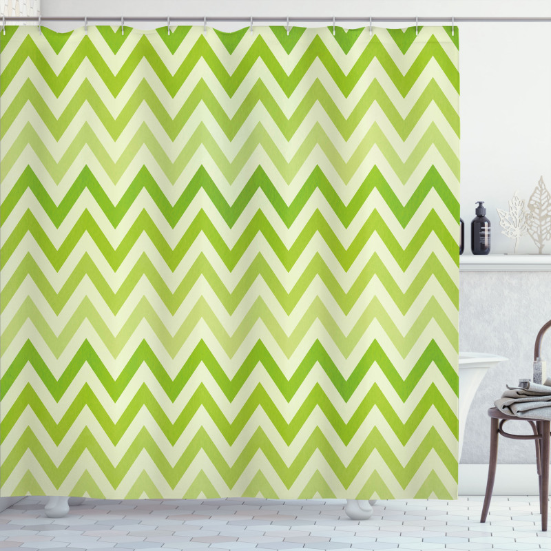 Traditional Chevron Shower Curtain