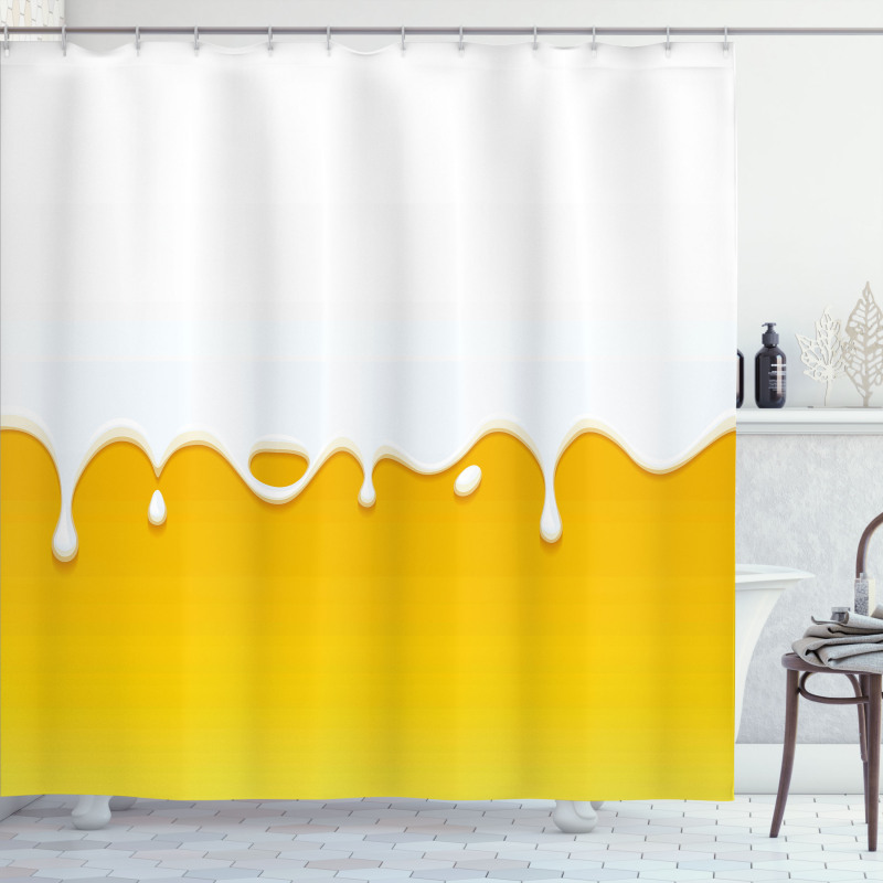 Dripping Milk Shower Curtain