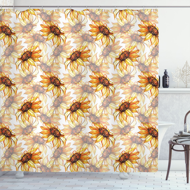 Sunflower Blossom Shower Curtain