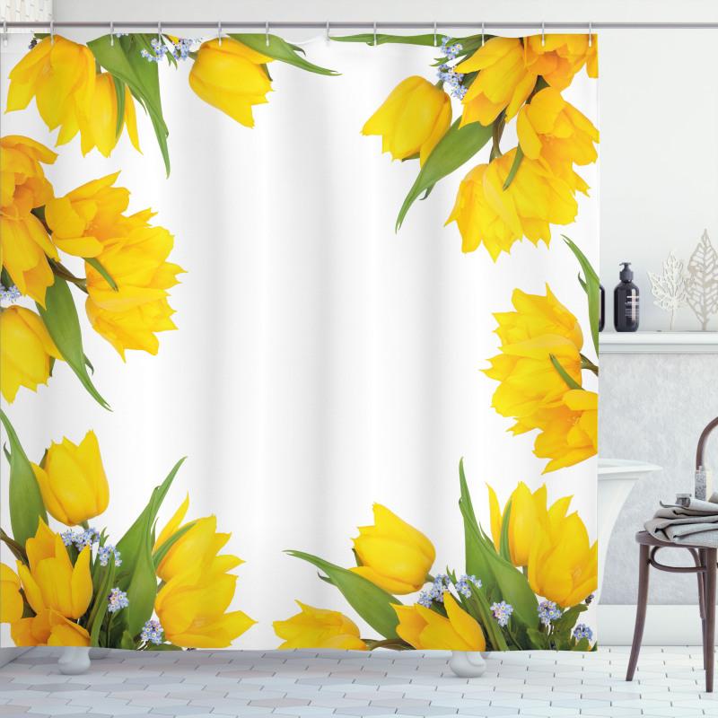 Yellow Tulips Shower Curtain