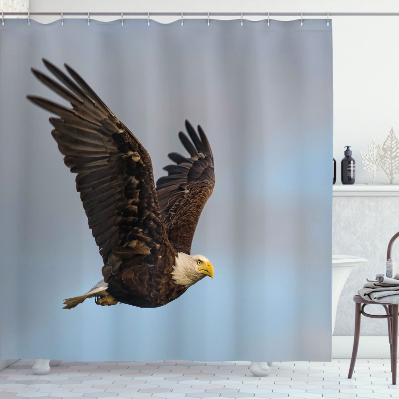 Hunter Bird in Open Sky Shower Curtain