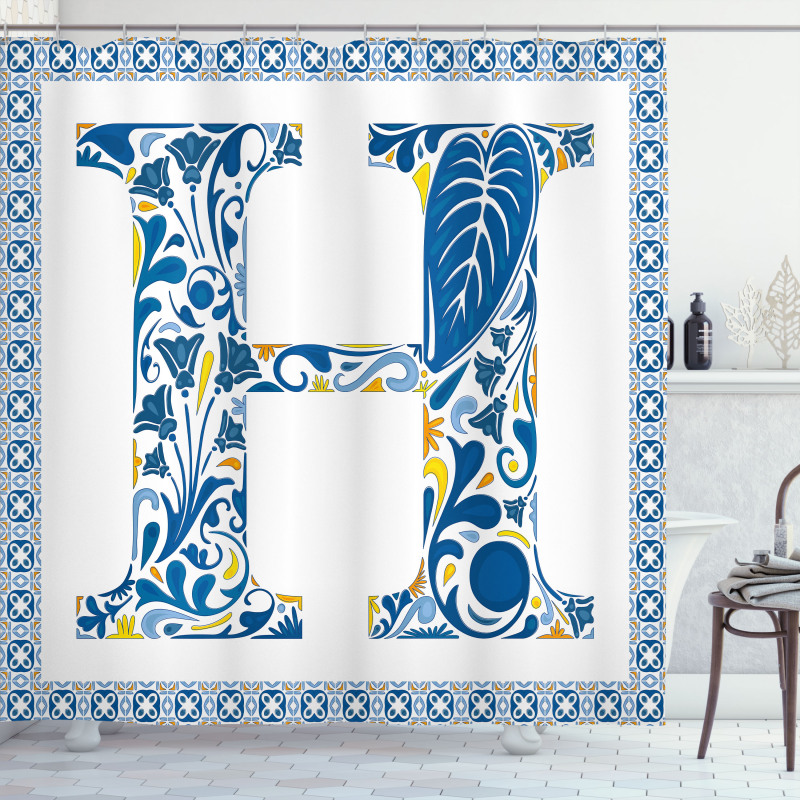 Azulejo Frame Shower Curtain