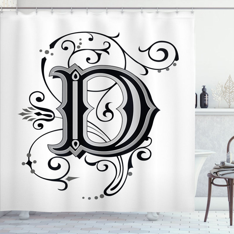 D Medieval Art Shower Curtain