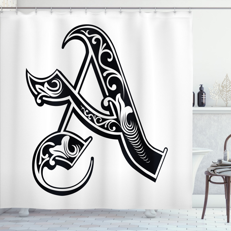 Soft Curved Lines Shower Curtain