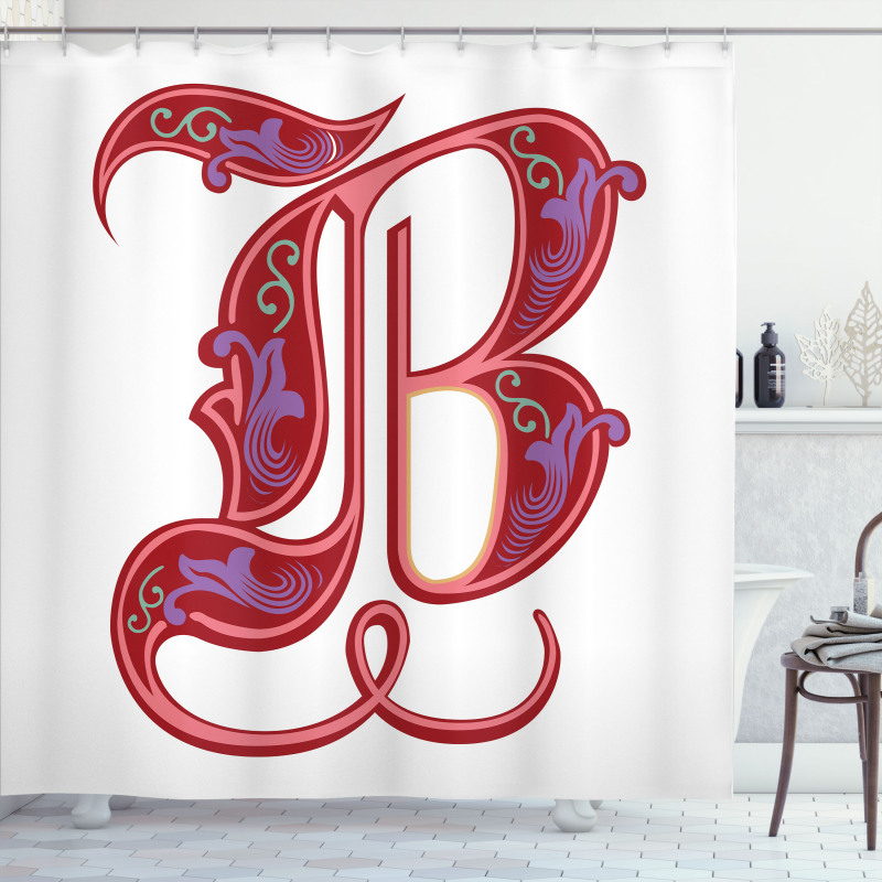 Gothic Abstract B Sign Shower Curtain