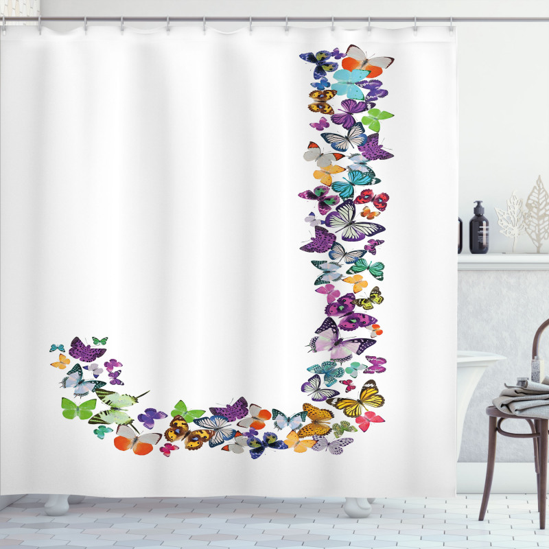 Alphabet Tropic Nature Shower Curtain