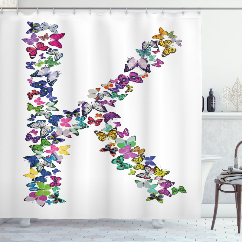 Nature Typography Shower Curtain