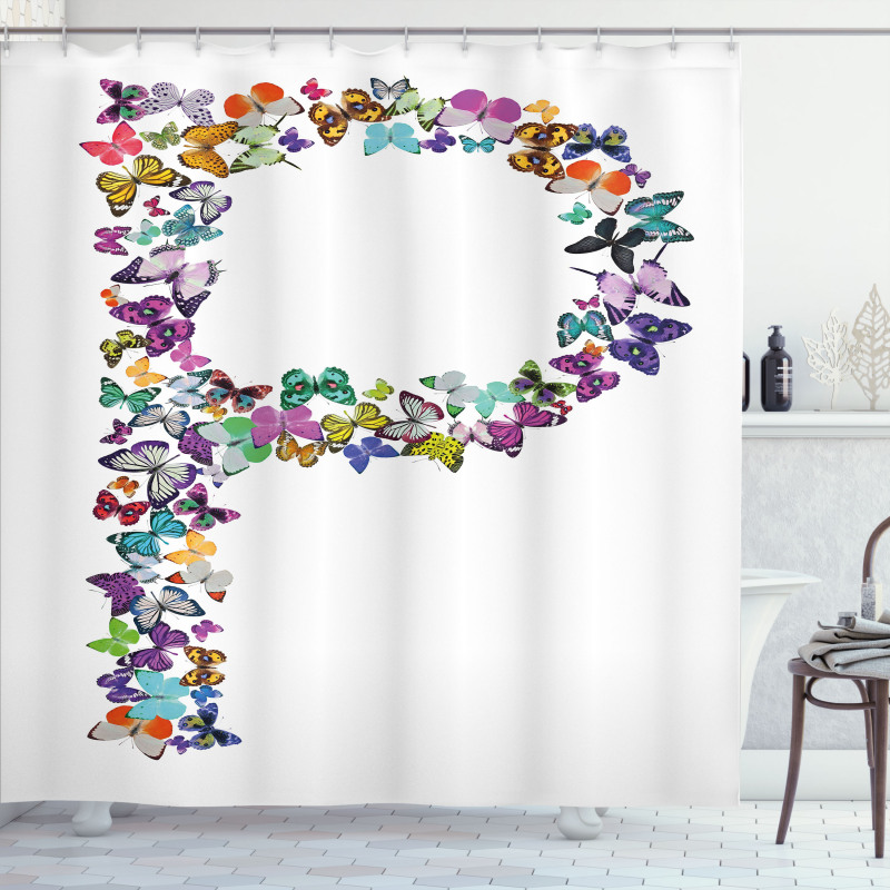 Animal World Alphabet Shower Curtain