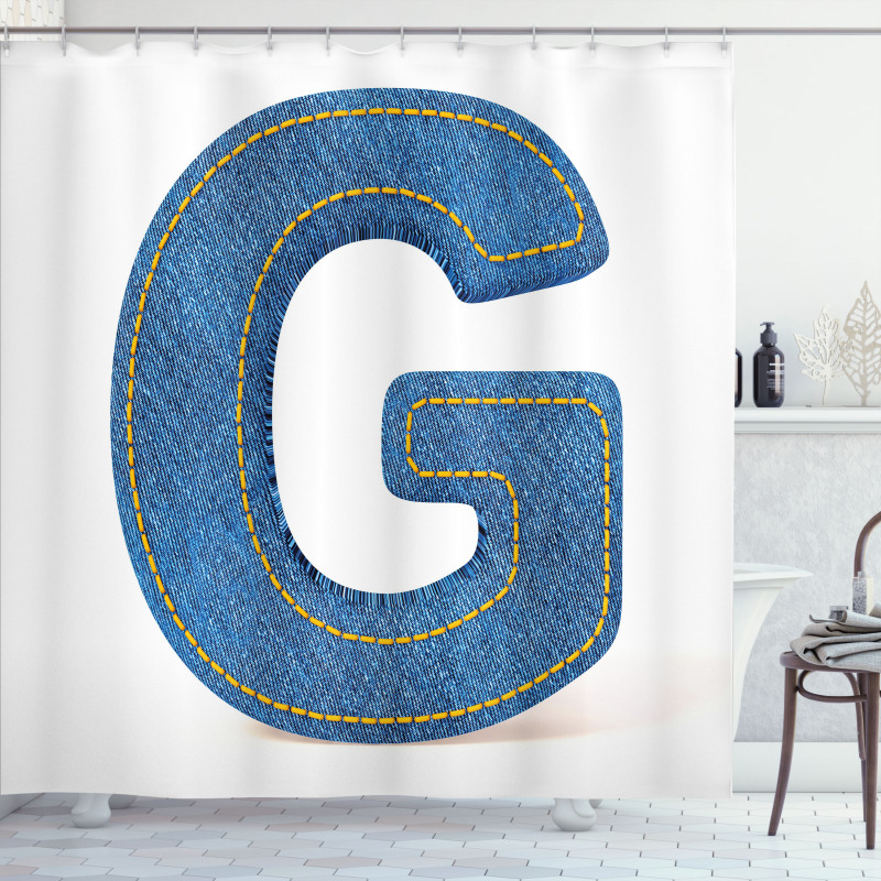 Modern Denim Cloth Shower Curtain