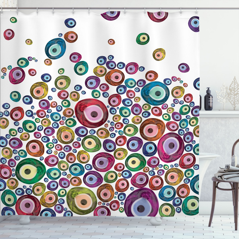 Evil Eye Pattern Shower Curtain