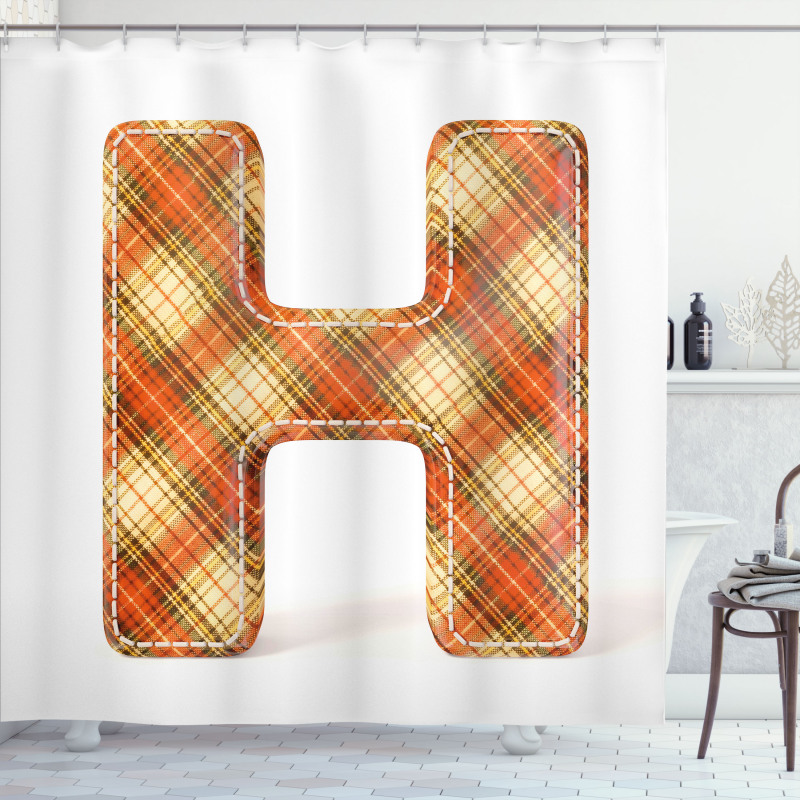 Retro Revival Typeset Shower Curtain