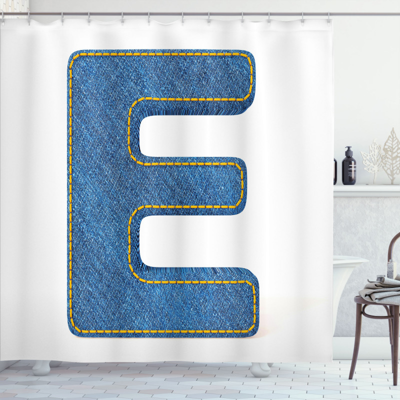Denim Blue Jeans E Shower Curtain