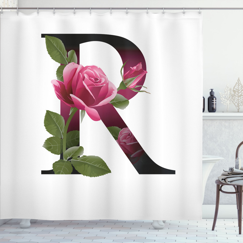 Flower of Love Rose R Shower Curtain