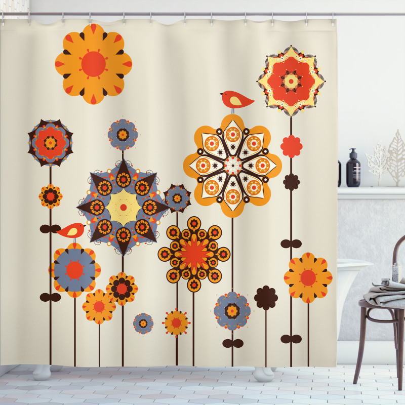Eastern Floral Design Shower Curtain